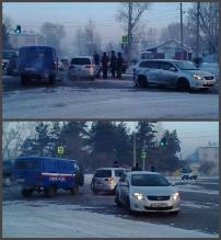 В Белогорске три автомобиля не поделили дорогу