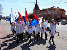 В преддверии Европейской недели иммунизации медики Белогорска провели шествие и акции