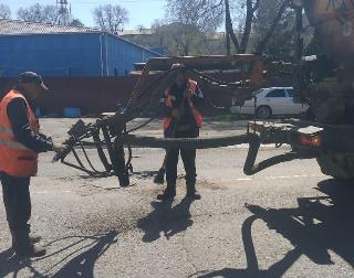 Ямочный ремонт в Белогорске возобновлен