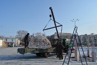 В Белогорске приступили к демонтажу снежно-ледового городка 
