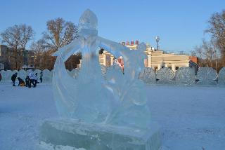 Торжественное открытие новогоднего городка состоялось в  Белогорске 