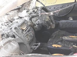 В Белогорске сгорел автомобиль