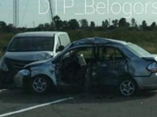 На федеральной трассе, в Белогорском районе произошло ДТП. Есть пострадавшие
