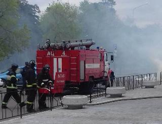 На белогорском ФОКе сегодня тушили условный пожар
