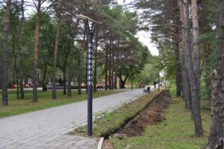 На центральной аллеи парка «Амурсельмаш» реконструируют освещение