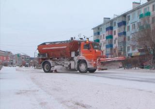 Белогорские улицы чистятся от снега 